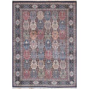 Alfombras de Lana Anudadas a Mano Aalam Green Pae-6040, Estilo Boho Jaipur, Alfombras Americanas para el Hogar, para Entrada, Pasillo, Rectangulares, con Medallón Abstracto - Product Image 1