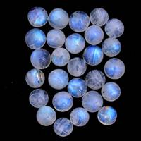 Cabochon de forme ronde lisse en pierre de lune arc-en-ciel naturelle 9mm Cabochons à dos plat en vrac pour la fabrication de bijoux à prix d'usine