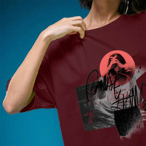 เสื้อยืดผู้หญิง พรีเมียม ผ้าฝ้าย 100% เนื้อนุ่ม ระบายอากาศดี สไตล์ลำลอง สีแดงเลือดหมู เหมาะสำหรับใส่ในชีวิตประจำวันหรือสกรีนลายตามสั่ง - Product Image 4