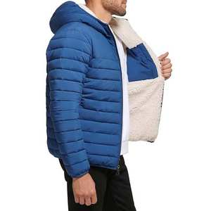 Chaqueta de Invierno Acolchada con Cierre, Chaqueta Abrigada para Exteriores, Chaqueta de Burbuja, Chaqueta de Plumón, Cuello Alto, Resistente al Viento - Product Image 4