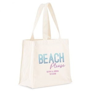 2024 nouvelle Collection en gros toile sac à provisions décontracté lettre Logo plage week-end coton personnalisé toile sac fourre-tout - Product Image 6