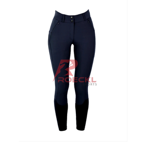 Cómodos pantalones de montar para mujer, ajustados, transpirables, ligeros, duraderos, de tela, elegantes pantalones ecuestres para caballos al aire libre - Product Image 4