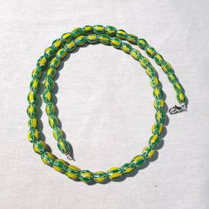 Vente en gros de perles de verre artisanales tchèques d'inspiration vénitienne multicouches Melon Chevron Design Crystal Lampwork - Product Image 1