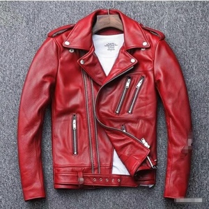 Chaqueta de Motociclista de Cuero Estilo Vintage de Alta Calidad con Forro de Piel Sintética, Botones de Lujo y Cierre de Cremallera, Suministro ODM - Product Image 4