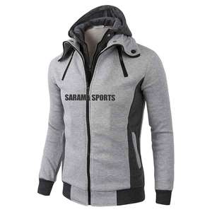 Sweat à capuche brodé pour homme, coupe classique, 100% coton, logo personnalisé, design coloré, hiver, écologique, broderie chenille imperméable - Product Image 1