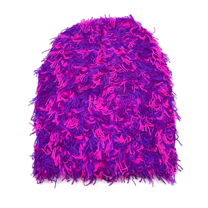 Nuevo gorro rojo borroso de punto personalizado, gorros cálidos de invierno, gorro de pescador, gorro desgastado, gorro de calavera para hombres y mujeres, gorros, gorro de reloj - Product Image 4