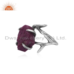 แหวนพลอยทับทิมธรรมชาติขายดีที่สุดแหวนดีไซน์โบราณสำหรับงานปาร์ตี้ในโอกาสต่างๆผู้ผลิตเครื่องประดับตามสั่ง - Product Image 3