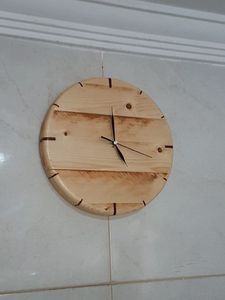 OUTIL DRIVEN DÉCORATION DE LA MAISON EN BOIS GRANDE horloge murale en bois Laser cercle en bois salon horloge murale - Product Image 4