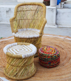 Juego de Sofá Cama de Mimbre de Lujo Moderno de Primera Calidad, Cojín Cómodo, Hecho a Mano, Ecológico, Portátil, para Dormitorio y Cocina - Product Image 6