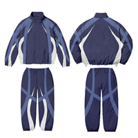 Ensemble de survêtement coupe-vent personnalisé avec logo imprimé, veste zippée pour homme, coton lourd, coupe régulière, coupe-vent, respirant