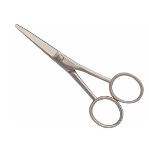 กรรไกรเล็มหนวดสแตนเลสสำหรับร้านตัดผมขนาด4นิ้วทำจากสเตนเลสสตีลจากเยอรมัน - Product Image 4