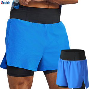 Shorts pour hommes personnalisés, shorts de course pour hommes, shorts en nylon tissé, pantalons confortables à double couche, shorts de sport doublés pour hommes - Product Image 5