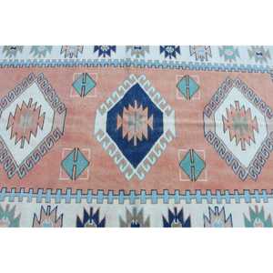 Alfombra Vintage de 4.4x7.2 pies, Alfombra Oriental Turca de Lana Azul - Product Image 4