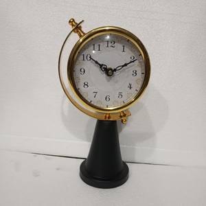 Handmade Brass Polish Table Top Clock best manufacturer Antique Style Roman Numeral Desk Clock for Home and Office Decor - Product Image 2