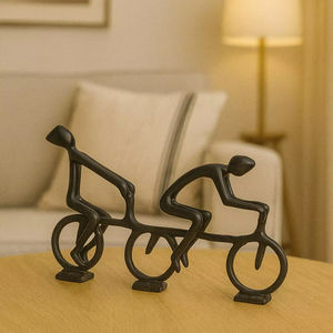 Recién llegado, escultura de ciclismo, escultura decorativa de Metal, ideal para oficina y hogar, escaparate de mesa único - Product Image 1