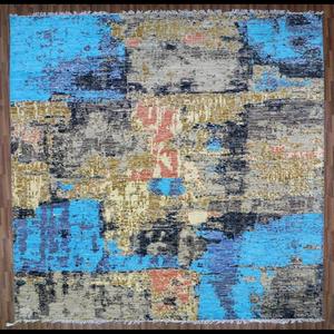 Qualité Logo Imprimé Soie Coton Laine Antidérapant Boucle Pile Noué À La Main PVC Soutenu Bureau Cuisine Tapis Ensembles pour La Décoration Intérieure - Product Image 2