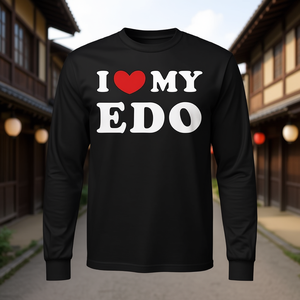 Camiseta de manga larga I Love My Edo Heart My Edo, ropa promocional elegante - Product Image 3