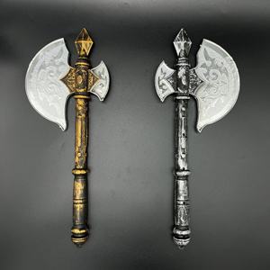 Hacha de Batalla Vikinga de Grado Industrial, Acero con Alto Contenido de Carbono, Espiga Plana, Mango de Madera Natural, Accesorios para Halloween - Product Image 3