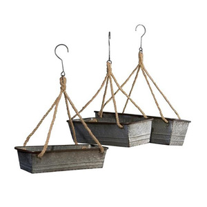 Macetas para macetas más vendidas para decoración de jardín y oficina, precio al por mayor, maceta con bisagras de forma Rectangular, Color Vintage - Product Image 1