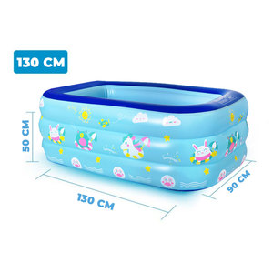 Piscina Gonfiabile 130*90*50 cm per Uso Interno/Esterno, Resistente e Portatile per Divertimento Acquatico - Product Image 3