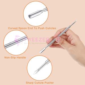 Lot de 4 repousse-cuticules professionnels pour manucure et soin des ongles - Product Image 3