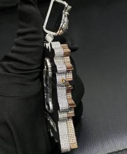 Top Nouveau Designer Moissanite Ronde et Baguette Diamants Buste Down Lettre Personnalisée Nom Pendentif en Argent Sterling 925 - Product Image 5