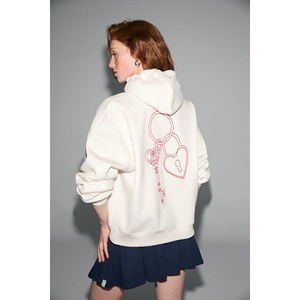 เสื้อสเวตเชิ้ตมีฮู้ดปักลายขนาดใหญ่สำหรับผู้หญิง GRIMELANGE - Product Image 1
