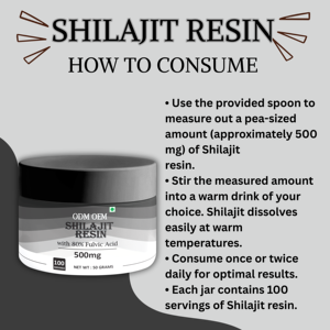 เรซินชิลลาจิตแท้จากเทือกเขาหิมาลัย ODM OEM 500 มก. ผสมกรดฟูลวิค 80 เปอร์เซ็นต์ ผลิตภัณฑ์เรซินธรรมชาติ บริการรับผลิตแบรนด์ส่วนตัว - Product Image 3