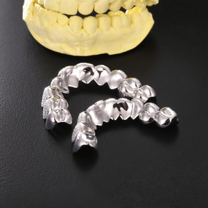 Tendance hommes et femmes Fine Grillz élégant 925 argent coupe ronde Moissanite diamant dents bijoux glacé Hip Hop Style cadeau parfait - Product Image 5