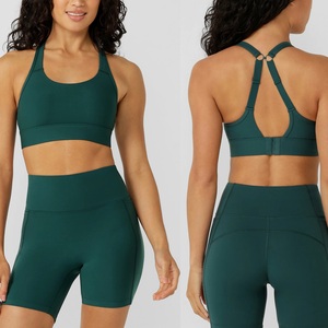New arrival Women Gym Workout Cross Backless Sports Bra Custom logo Seamless Yoga Gym Sports Bra for Women - Product Image 4