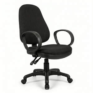 Fabric Office <b>Chair</b> with Fixed Armrests Swivel Base Ergonomic Design for Home Office Use - Product Image 1