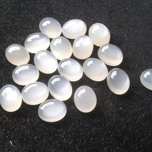Cabujones sueltos de piedra lunar blanca Natural de 5mm, 6mm, 7mm, piedras preciosas calibradas ovaladas Lisas para hacer joyas, colgantes, anillos, pendientes - Product Image 1