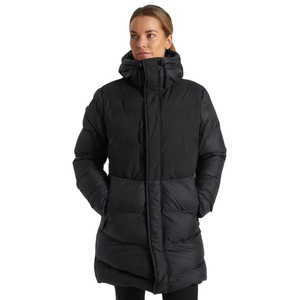 Chaqueta de plumón acolchada para mujer, estilo Explorer, color negro, con capucha ajustable con cordón, muy vendida. - Product Image 1