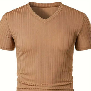 T-shirt Slim Fit O Neck 100% coton pour hommes 2024 avec Stock d'impression personnalisée, vêtements en vrac, balle de vêtements mélangés, vêtements d'occasion - Product Image 1
