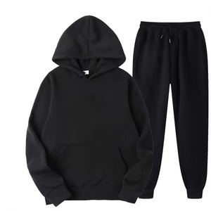 Men's Printed Hooded Pullover Matching Sweatsuits Set 100% Cotton Fleece Lining Breathable Elastic Waist Athletic <b>Jogging</b> <b>Suit</b> - Product Image 3