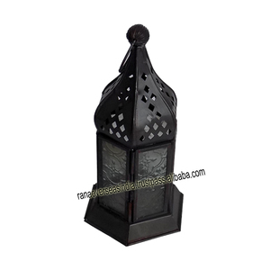 Tout nouveau dernier Design lanternes de table en fer de couleur noire pour les événements de fête décoration d'hôtel de mariage à la maison - Product Image 3