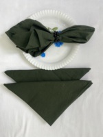 Serviette carrée artisanale 100% coton, unie, rustique, pour décoration de mariage, réutilisable, écologique, biologique, de luxe, moderne, pour table à manger