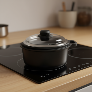 Cacerola Risoli de Aluminio Antiadherente de 24 cm con Tapa, Negra, Compatible con Inducción, Modelo 097IN 24TP - Product Image 3