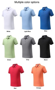 เสื้อโปโลสำหรับผู้ชายเสื้อคอตตอนเนื้อนุ่มระบายอากาศได้ดีผ้าคอตตอนแบบเรียบสามารถปรับแต่งได้ลายพื้นแบบเรียบสำหรับเสื้อโปโล - Product Image 6