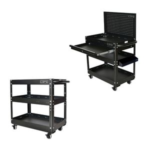 Vente en gros de chariots à outils en acier inoxydable à 3 niveaux, armoire de rangement pour outils roulants pour garage de mécaniciens, entrepôt industriel, OEM - Product Image 2