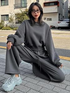 Conjunto Deportivo Corto de Invierno Unisex al por Mayor, Sudadera con Capucha y Pantalones Jogger de Corte Regular, Ropa Deportiva Cómoda con Logotipo Personalizado - Product Image 3