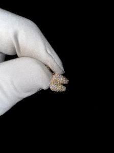 จี้สร้อยคอรูปฟันดีไซน์หรูหรา ประดับเพชรแล็บโกรนแท้ 10K ทองคำแท้ ดีไซน์เฉพาะตัว สไตล์มินิมอล เหมาะเป็นของขวัญ - Product Image 2