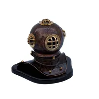 Casque Nautique Antique en Laiton Massif Poli, Cadeau de Collection Premium