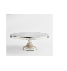Lightweight 2 tier yet durable aluminum cake <b>stand</b> with painted finish and ornate pedestal design for cakes and <b>cupcakes</b> - Product Image 2