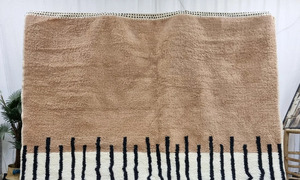 100% tapis marocain à rayures nouées à la main tapis en laine d'excellente qualité pour salon Style moderne 8x10 pieds - Product Image 5