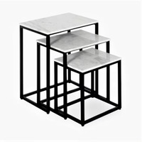 Table basse de luxe traditionnelle en fer, cadre noir, plateau métallique, écologique, avec rangement réglable, personnalisable, style antique pour la maison