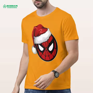 T-shirt décontracté pour homme en coton 100% de haute qualité, coupe ample et oversize, col rond épais, séchage rapide, respirant et écologique - Product Image 2