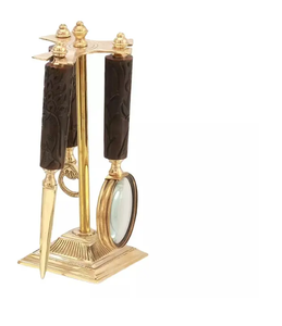 Juego de dos lupas decorativas de Mesa para el hogar y la Oficina, diseño increíble, mango de madera de vidrio de mano de gran calidad - Product Image 3