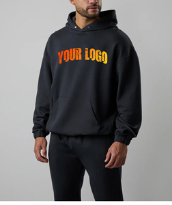 Custom Made 500 GSM Hombres Invierno Sólido Peso pesado 100% Algodón Chándal Logotipo impreso personalizado Pantalones de chándal Sudadera con capucha Ajuste regular - Product Image 4