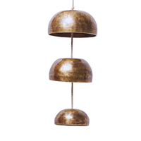 Bols chantants en bronze triple suspension, faits à la main, traditionnels et anciens (39 cm) – Népal – Méditation, guérison spirituelle, équilibre des chakras, maison